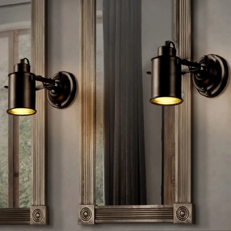 Industrial Wall Lamp Retro Wrought Iron Wall Sconces Adjustable Spot Light Vintage Wall Light For Bedroom Living Room Loft Bar