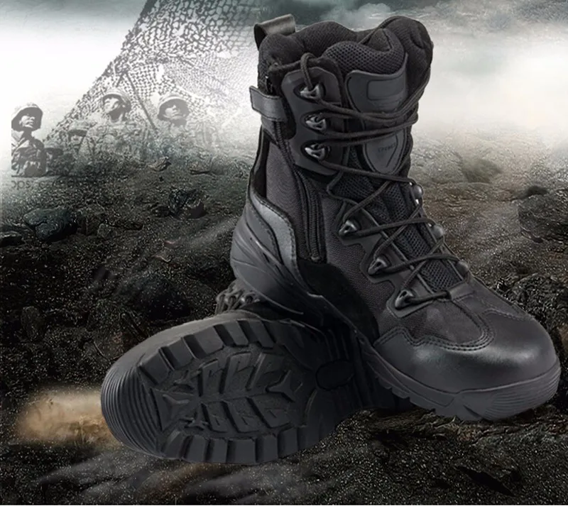 Outdoor Winter Special Force Skórzane buty męskie oddychające buty wspinaczkowe Buty pustynne