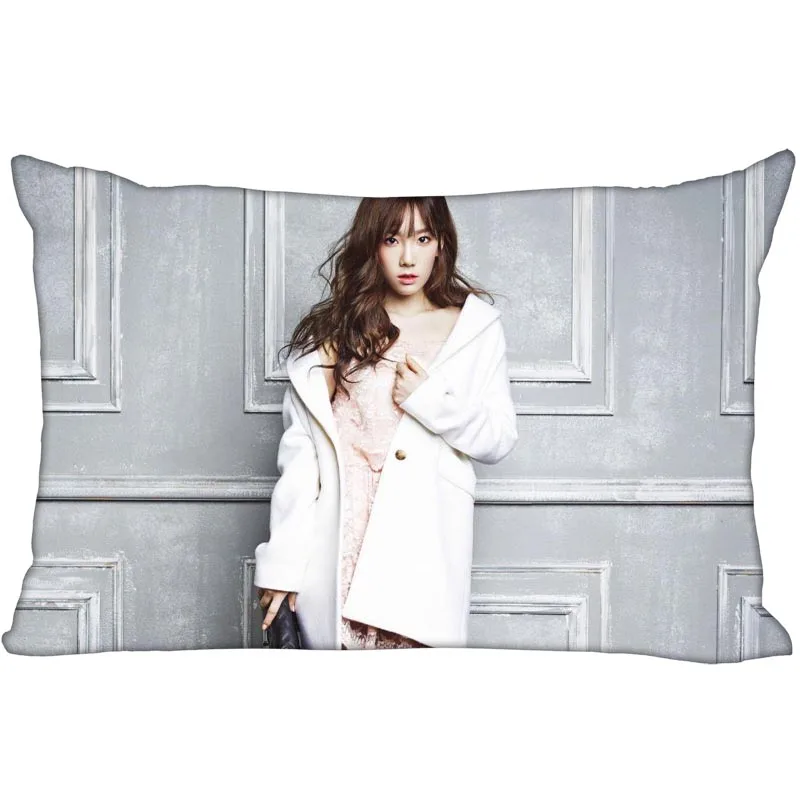 KPOP star Kim TaeYeon rectangular pillowcase two sided printing satin pillow cover Custom your image gift