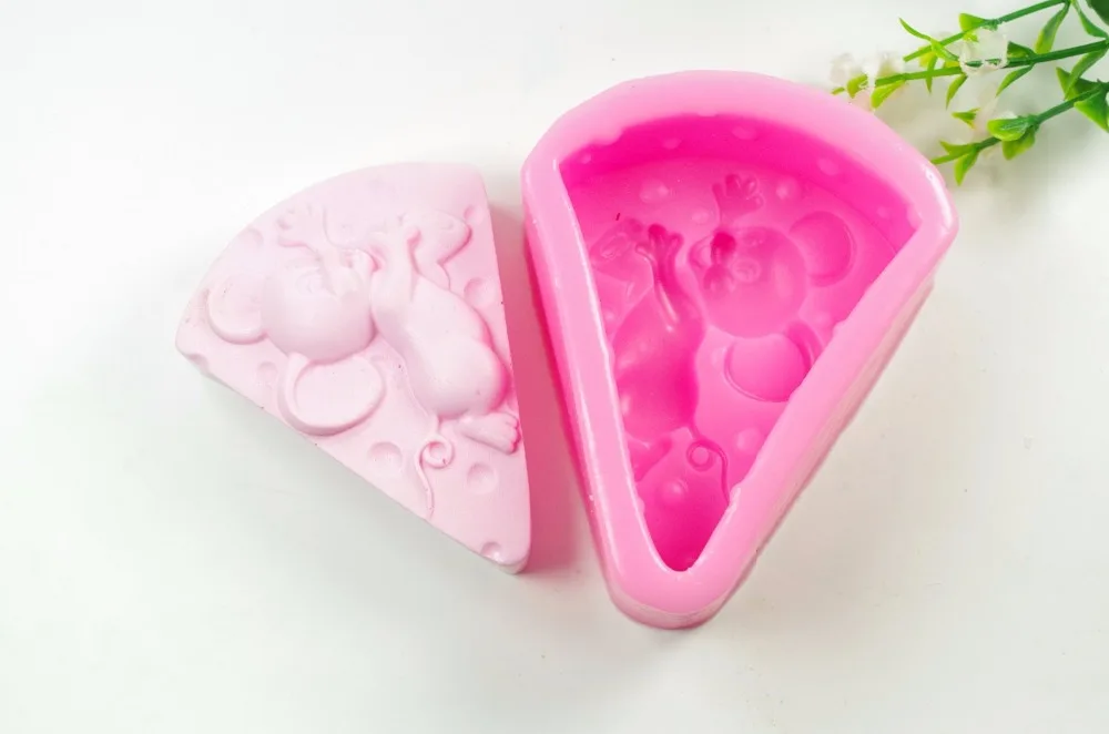 Cake shape Mouse Mould Craft Art Silicone 3D Soap Mold Craft Molds DIY Handmade Candle Molds S404