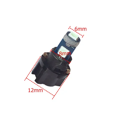 Imagen 2 del producto 10 Uds T5 coche Auto 3smd 3030 cuña 12V bombilla LED lámpara tablero de instrumentos instrumento blanco rosa hielo azul rojo amarillo verde