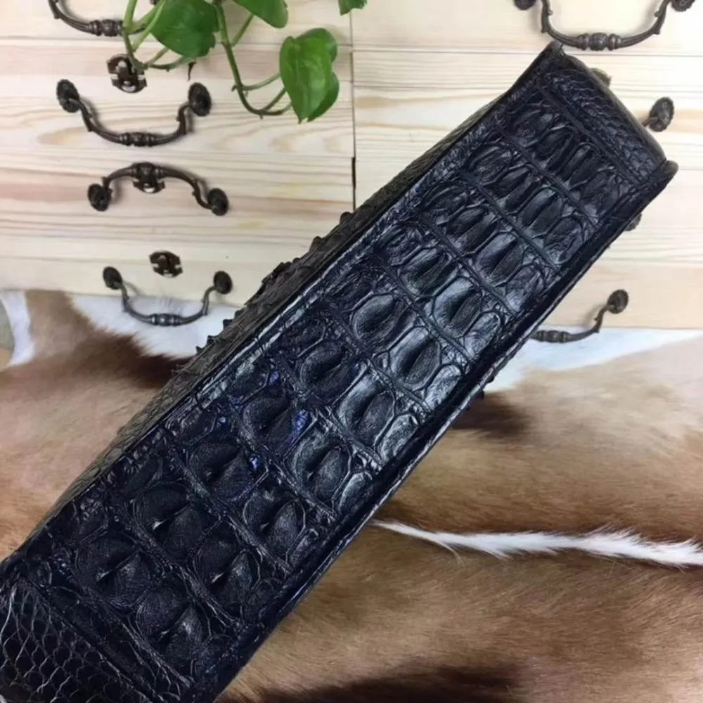 Latest hot sell luxury quality 100% genuine real crocodile leather belly skin men business bag young men laptop bag briefcase