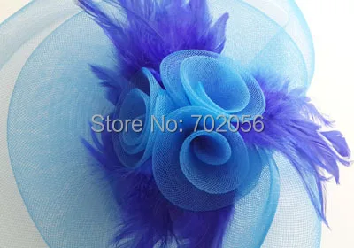 

Handmade Bridal Accessories FEATHER HAIR MESH HAT FASCINATOR CLIP FLOWER WEDDING PARTY Fascinator #3604