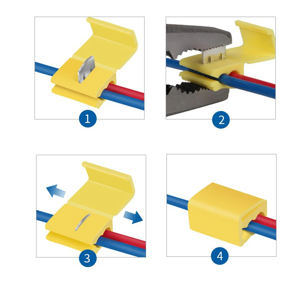 Fechadura rápida de bloqueio escocês, fecho vermelho azul amarelo 22-18-14 12-10 awg conector de fio 801p3 802p3 805p3, com 10 peças