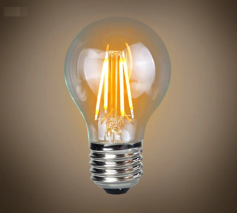 10pcs/lot E27 Filament LED Bulb Edison Light 2w 4W 6w 8W A60/A19 dimmable Filament warm white cold white AC230V
