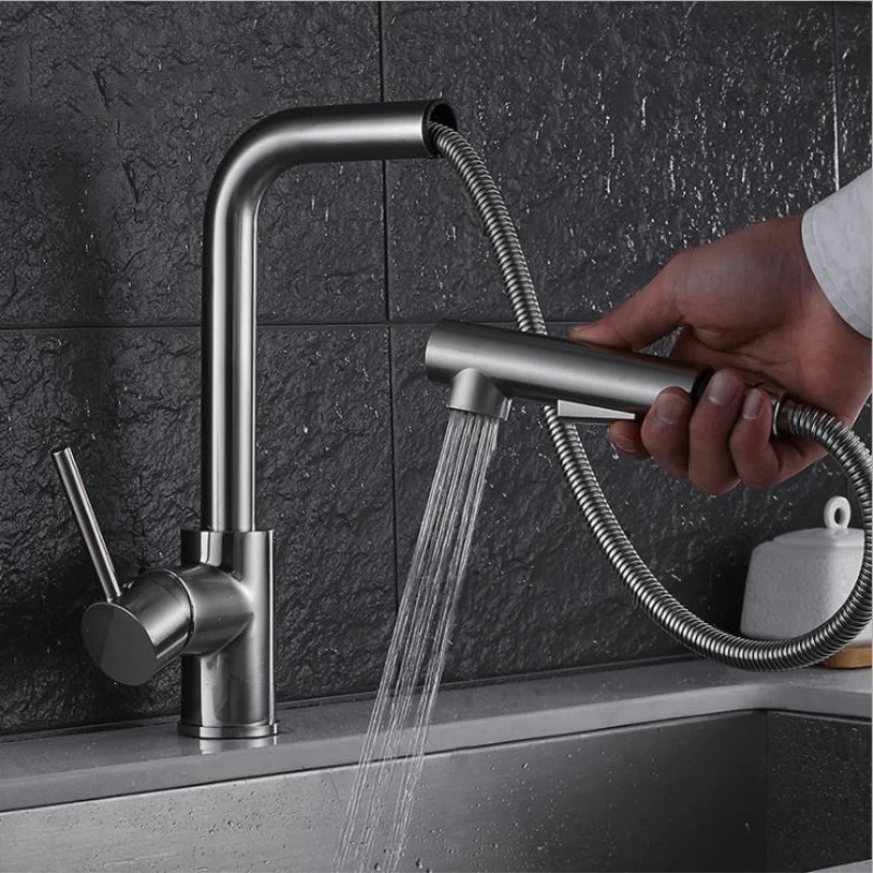 

Кухонный кран с одной ручкой, кухонный кран с одним отверстием, вращающийся на 360 градусов, смеситель для воды