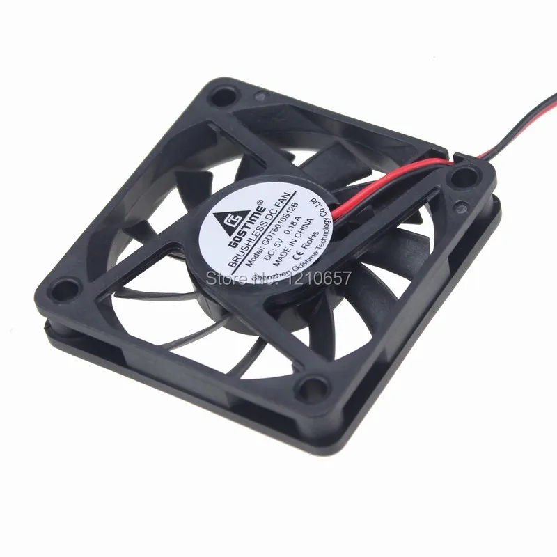 5 PCS LOT Gdstime DC 5V 2P 60mm 60x60x10mm 6010S Cooler Motor Processor Cooling Fan