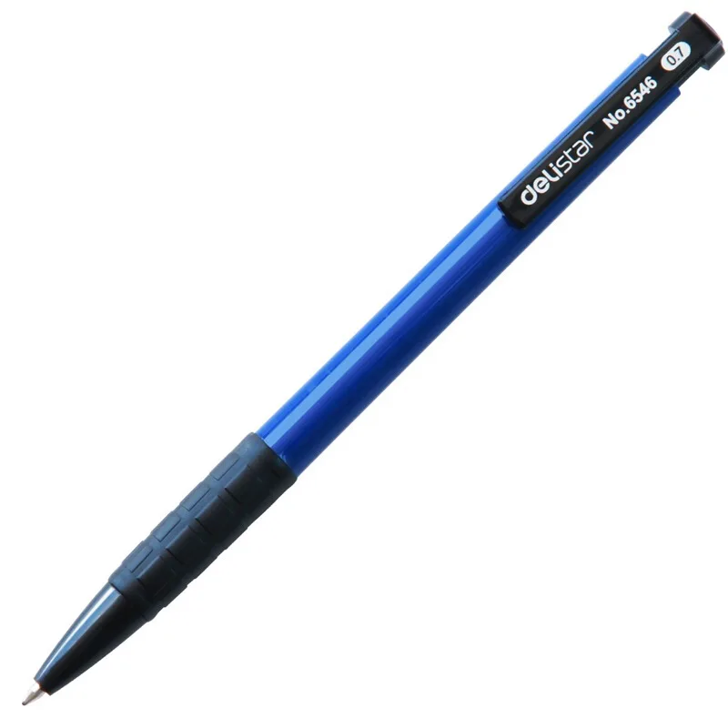 Deli Ballpoint Pens 0.7mm Blue Ink Office School Supplies Stationery 6546