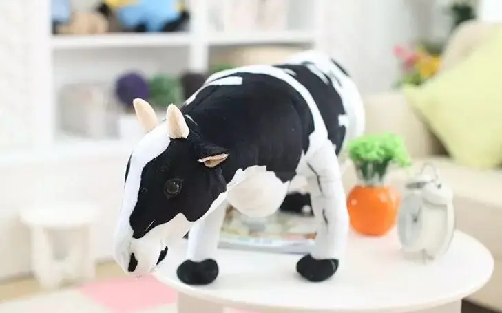 

large 75cm simulation dairy cow plush toy doll throw pillow birthday gift b0417