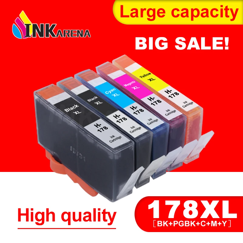 INKARENA 178 Ink Cartridge Replacement for HP 178 XL For HP178 Photosmart C5300 C5383 C309 C310 C410 D5468 D5463 D5460 Printer