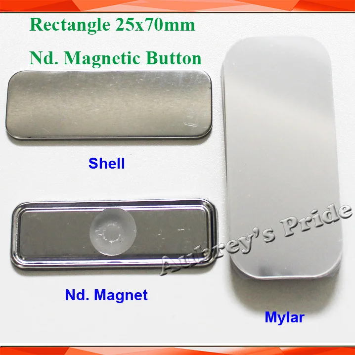 Rectangle 25x70mm 100 Sets NEW Fridge Dialog Box Nd. Strong Magnetic Back Button Maker Supply Materials