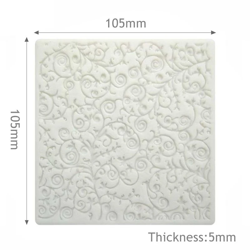 Aomily Lace Flowers Texture Silicone Square Mat Pad DIY Cake Fondant Decorating Mould Bakeware Lace Mold Kitchen Baking Tools