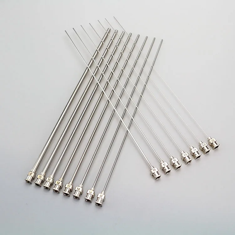 5 Pack - 100mm or 150mm，200mm Cannula Length Dispensing Needle  (8G,10G,12G,14G...27G Optional)- Blunt Tip, All Metal