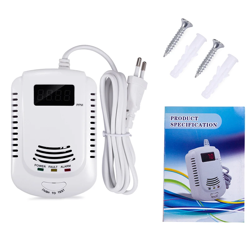 Домашний автономный подключаемый детектор горючих газов, датчик утечки природного газа сжиженного углеводородного газа, Датчик звуковой идентификации