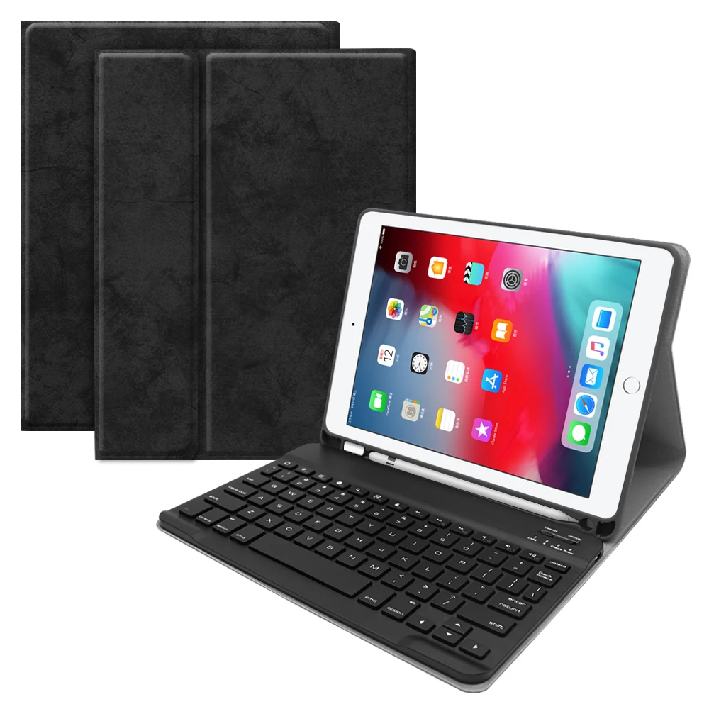 

Kemile For iPad mini 5 Keyboare W pencil holder Leather Protective Case stand Cover For iPad mini 4/5 7.9 Keyboard Keypad klavye