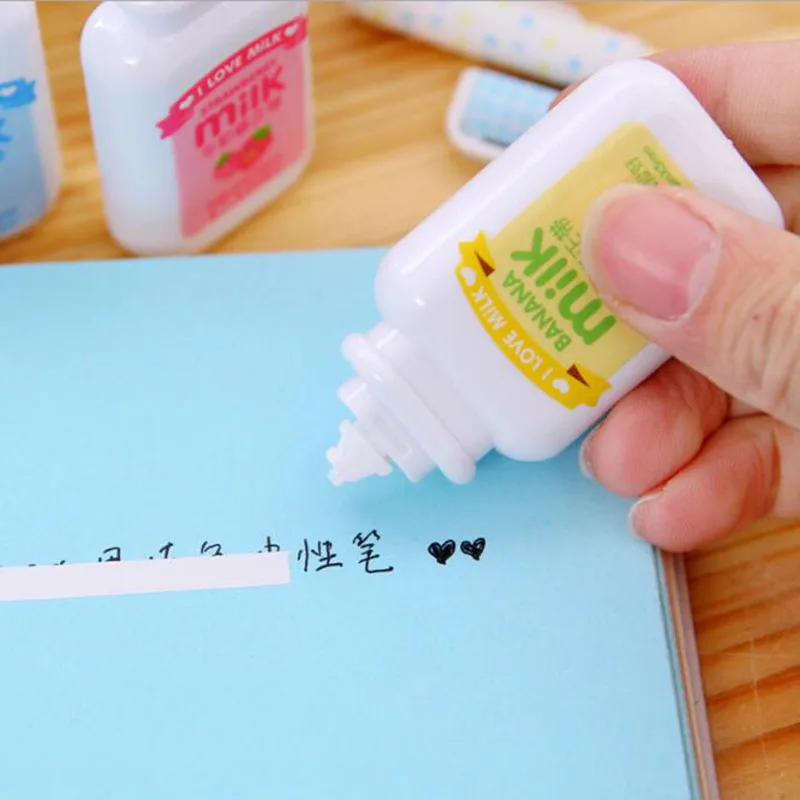 1 Creative Mini Milk Bottle Correction With Hobby Stationery Office Correction Correction With Random Colors