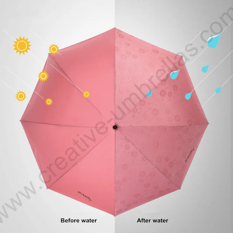 115cm auto open C-Hook Reverse hands-free magic water flowers car umbrella enlarge double Layers Inverted standing parasol