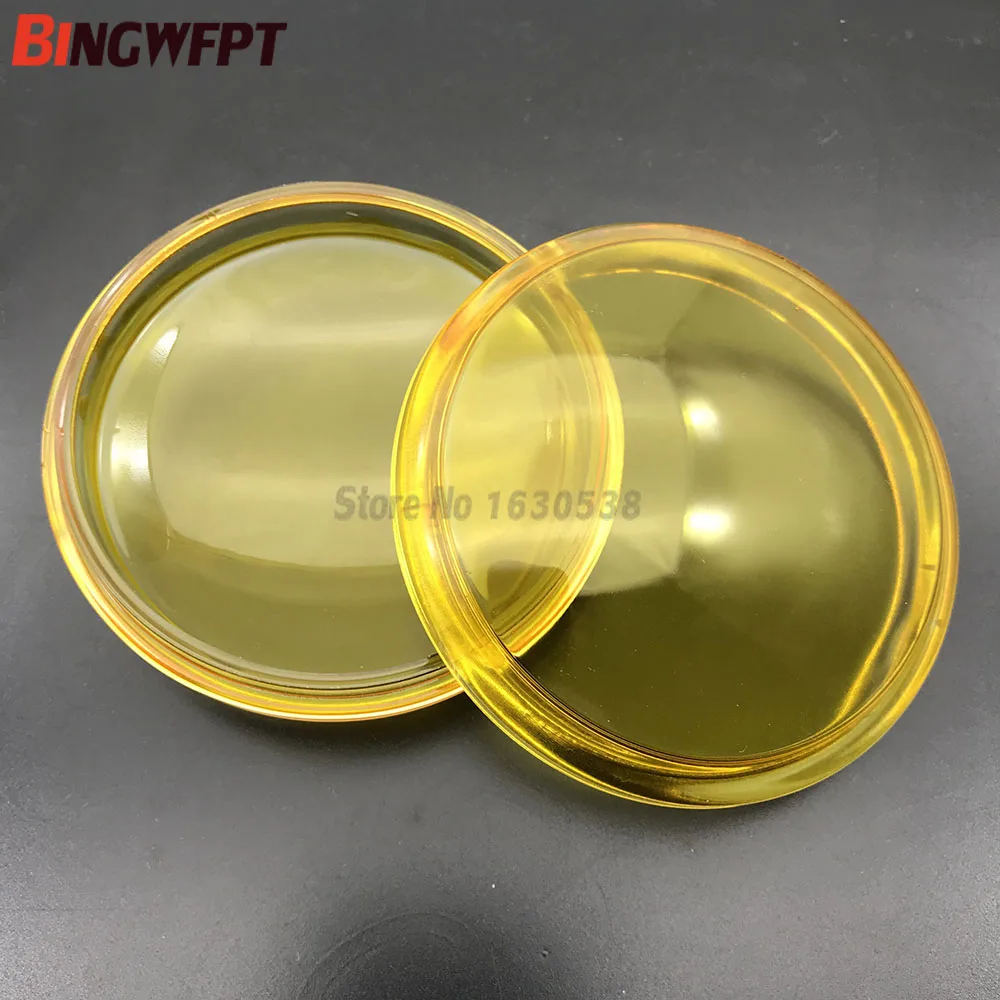 2pcs Round Diameter 90mm Fog Lights Lamps yellow Anti-fog Glass Tempered Glass For Peugeot 207 208 301 307 407 607 3008 MPV