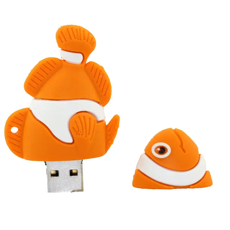 Retail Cartoon Finding Nemo Funny Clown Fish Usb Flash Drive Pen Drive Memory Stick U Disk 4GB 8GB 16GB 32GB Pendrive Gift