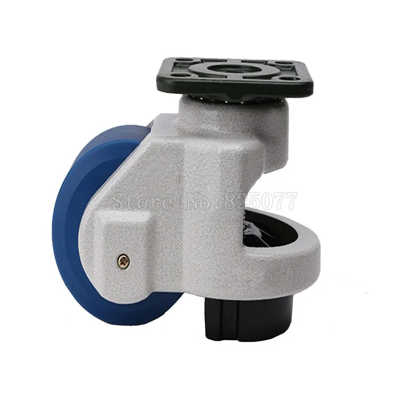 4PCS CD-150F Level Adjustment Nylon Wheel and Aluminum Pad Leveling Caster Industrial Casters Load Bearing 1500kg/pcs JF1519