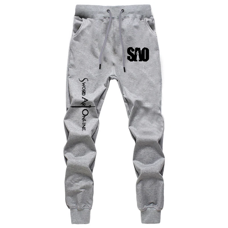 New Summer Fashion Casual Sweat Breathable Pants Casual Sword Art Online SAO Men Women Cotton Straight Jogger Jogging Trousers