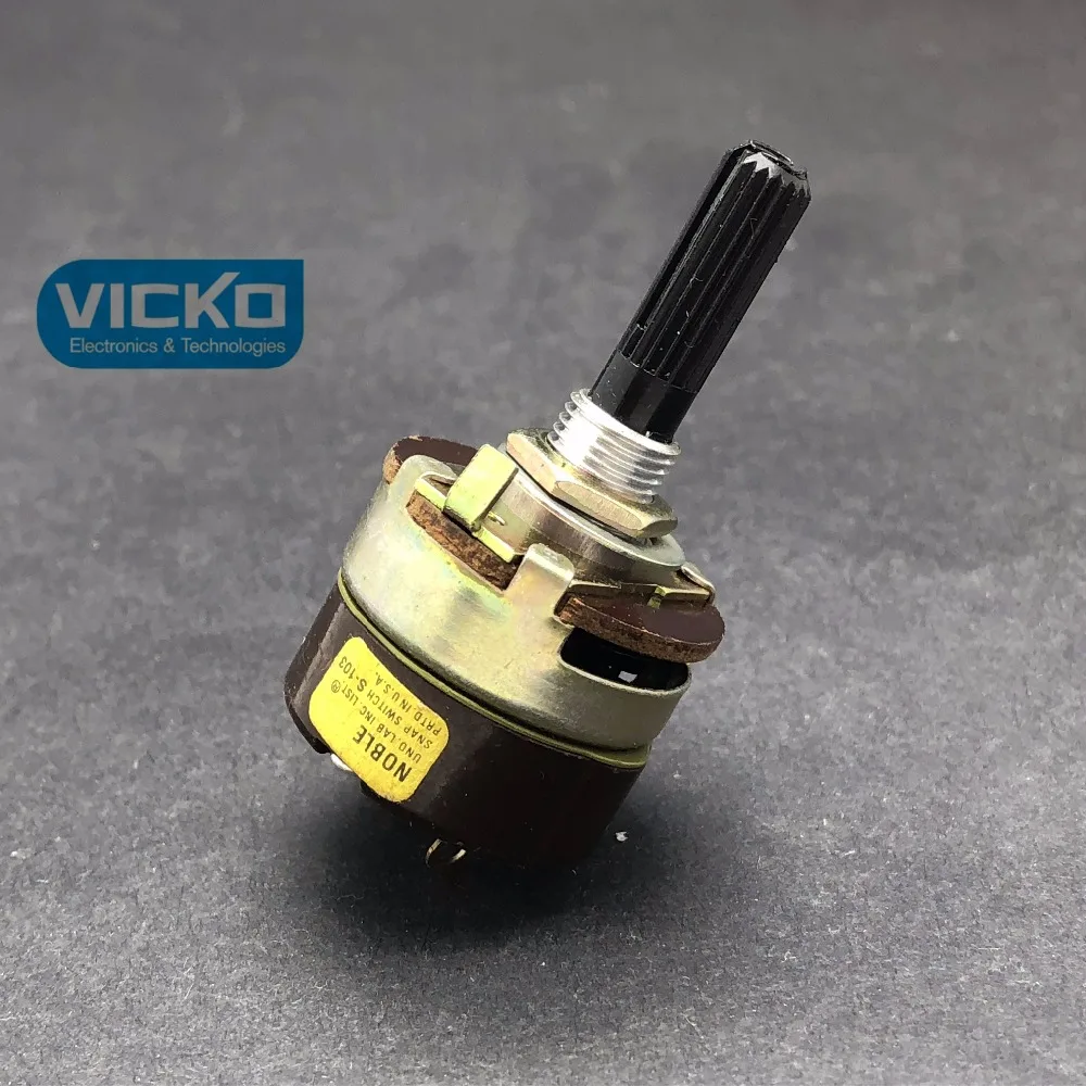 

[VK] Japan NOBLE rotary power switch A9S1 TV3 250V 8A handle 25MM flowers 2 feet