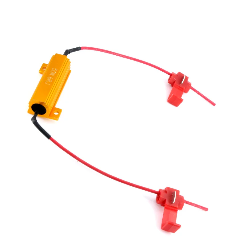 2pcs H1 H3.H4,H7,H8  H11 9006  HB4 9005 HB3 LED  HeadLight Fog Light No Error Canbus 50W Load Resistor Wiring Canceller Decoder