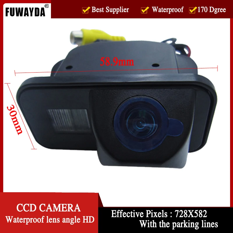 FUWAYDA 4.3 Inch LED Long Mirror Monitor With Car Rear View CCD Camera For TOYOTA Corolla Tarago Previa Wish Alphard HD