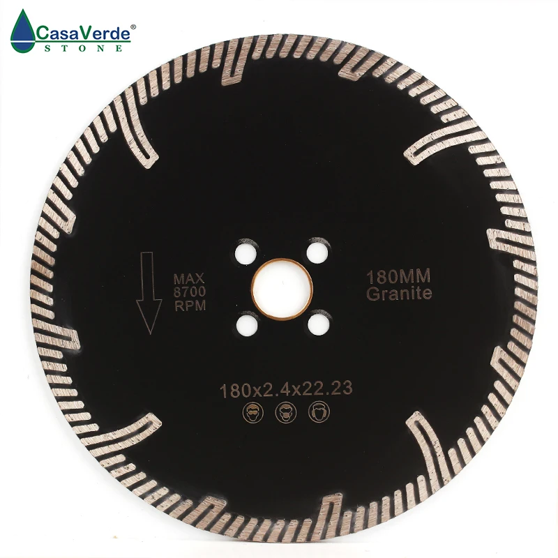 Free Shipping 180mm Diamond Dry Cutting Blade 7 Inch With Protection Teeth For Core Steel Granite Diamond Cutting Disc