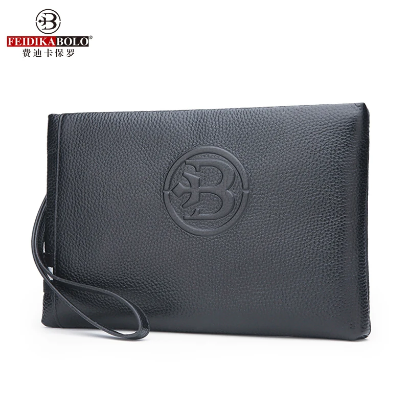 Feidikabolo Fashion Clutch Male Classic Designer Business Man Bag Leisure Personality Mobile Multi-Card Package Purse Wallet Bag