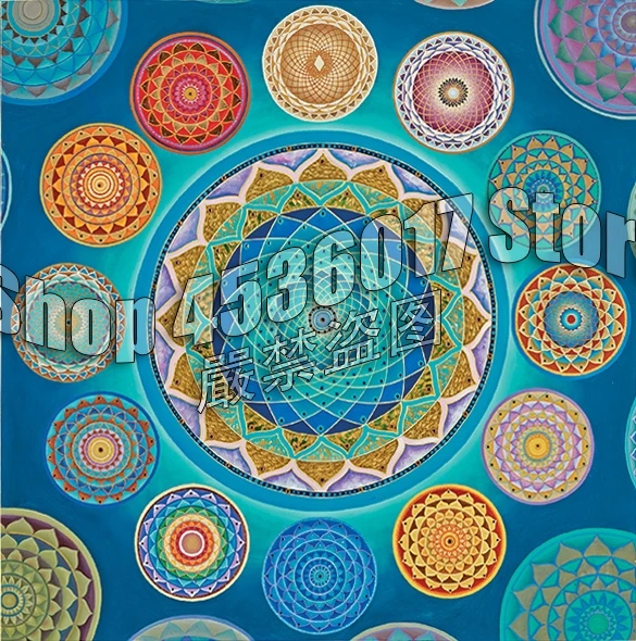 DIY Diamond Painting Mandala World Spiritual Religious Art Diamond Mosaic Full Square Diamond Embroidery Rhinestone Child Gift