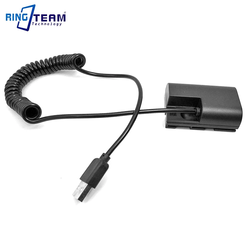 Power Bank USB อะแดปเตอร์ DC Coupler DR-E6 LP-E6สำหรับ Canon EOS 5D2 5D3 5D4 5DS 5DSR 6D 6D2 7D 7D2 60D 60Da 70D 80D กล้อง