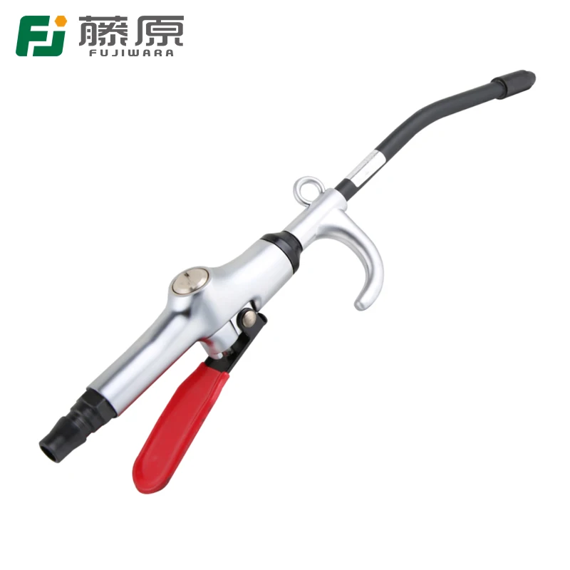 FUJIWARA Air Blow Gun Aluminum Air Dust Gun Angled Bent Nozzle Pistol Grip Pneumatic High Pressure