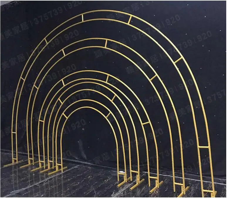 

Бутафория для свадебной фотосессии на инмэй Новый кованого железа с изогнутой рамкой кольцо-дуга Радужная Арка круглой формы в форме цветка двери свадебные принадлежности