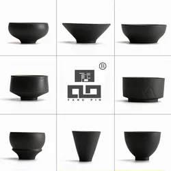 TANGPIN black crockery japanese ceramic tea cup for puer teacups porcelain chinese kung fu cup drinkware