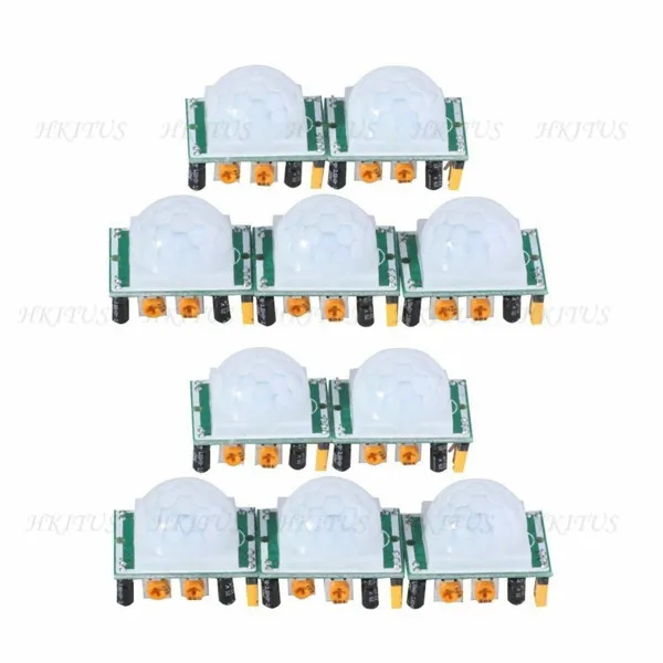 10Pcs/Lot Pyroelectric Infrared sensor SR501 Human Body Detecting HC-SR501 PIR Motion Sensor Module for Arduino MCU