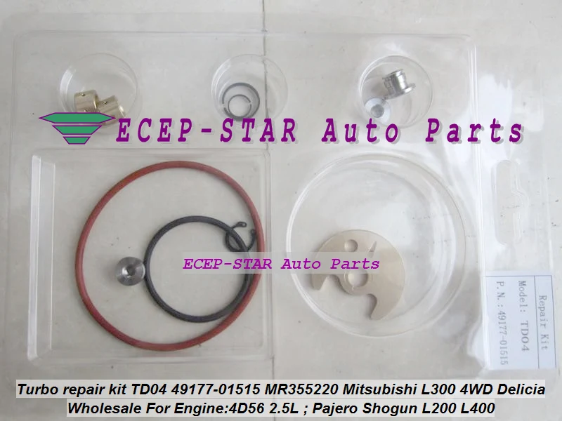 Free Ship Water C Turbo Repair Kit rebuild TD04 49177-01515 Turbocharger For Mitsubishi Delicia Pajero Shogun L300 L400 4WD 4D56