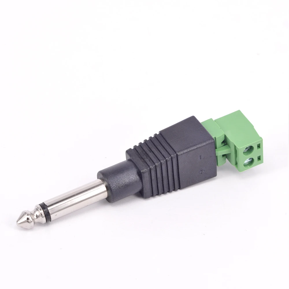 6.35mm Mono Audio Jack Free Solder Headphone Micrphone terminal post connector plug