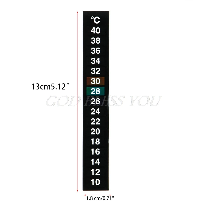 10PCS Stick-On  Aquarium Fish Tank Thermometer Temperature Sticker Drop Shipping