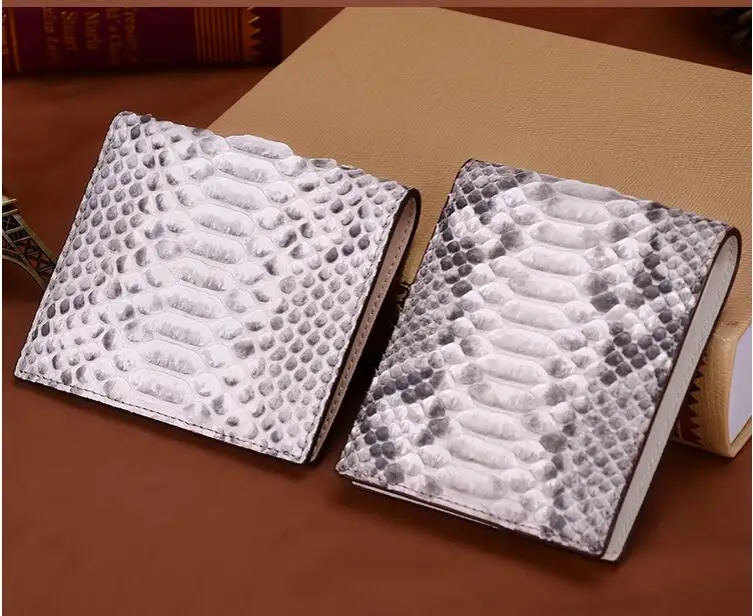 100% Genuine/Real python skin leather bifold wallets and purse Men/Women + Luxury quality men wallet beige black moeny case