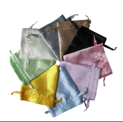 

Small satin drawstring bag customized jewelry bags wholesale drawstring gift pouch for jewelry gift hair watch bangle toiletry