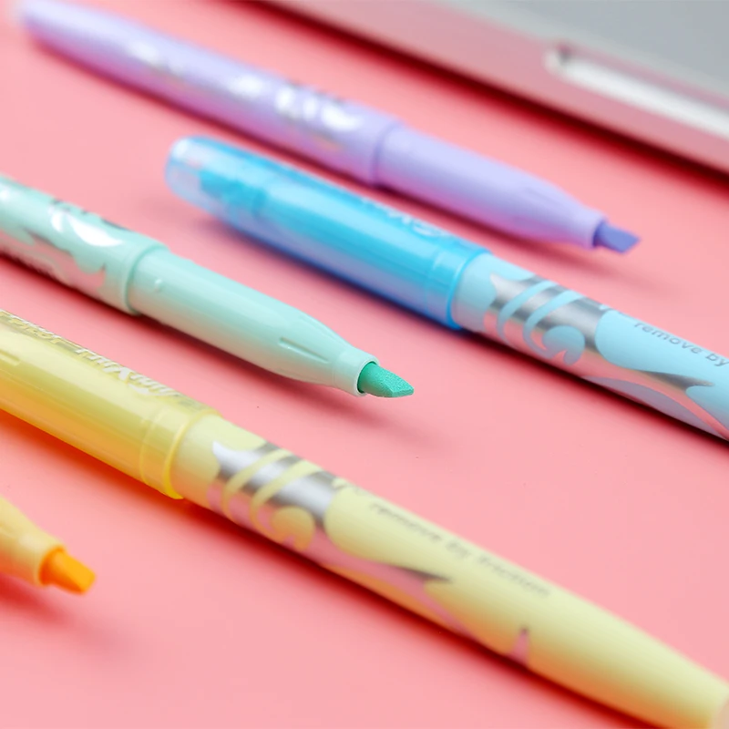 Pilot FriXion Erasable Markers 6pcs Pastel Highlighters Soft Color Erasable Pen Kawaii Stationery Scrapbooking Pens For School