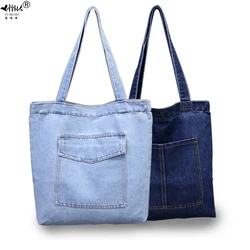 Casual Designer Denim Jean Tote Shoulder Bag Handbags Women Shopping Bags Vintage Fashion Women's Handbags Purses