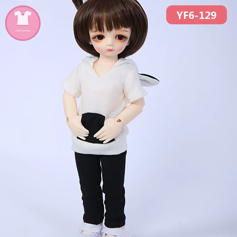 BJD SD Doll Clothes 1/6 Sports and Leisure Clothing Black-and-white Clothes For Miadoll Yosd Body YF6-129 Doll Accessories