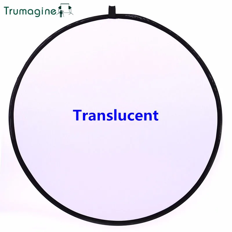 TRUMAGINE 60CM 24'' Portable Collapsible Photo Light Reflector Round Photography Reflector Translucent camera Disc Reflector For