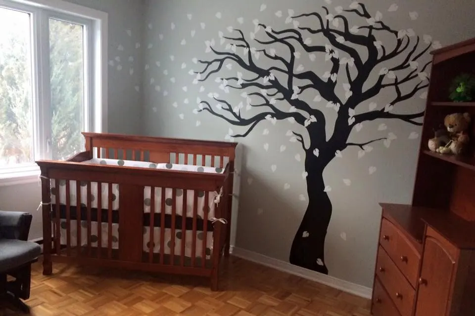 

Large Tree baby nursery decal Huge Trees With Leafs Custom Color Wall Stickers For Kids Room TV Background Wall Art Decals A189