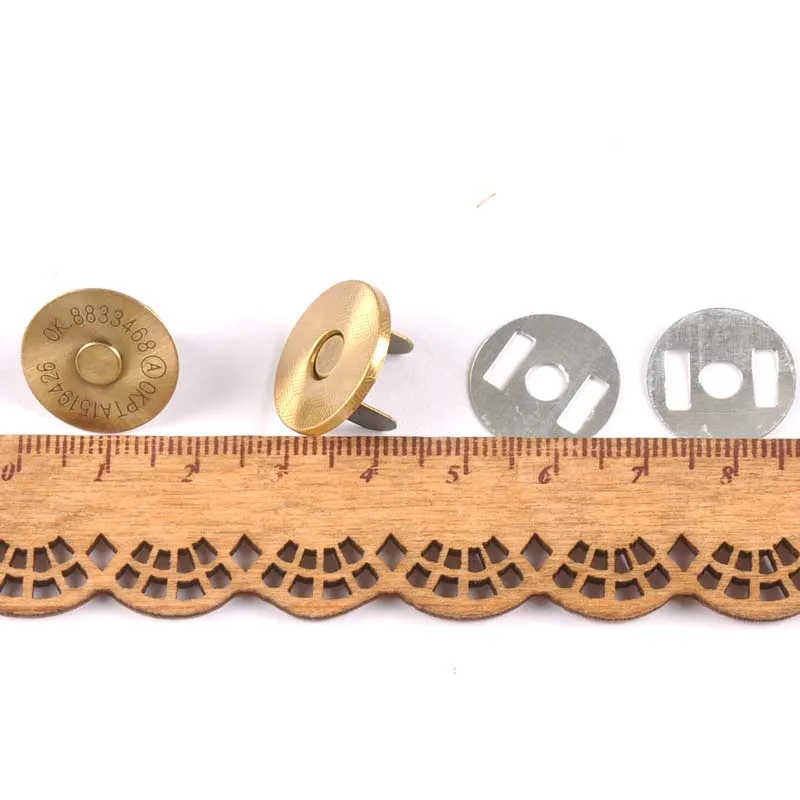 10set copper high Magnetic Snap Fasteners Clasps Buttons Handbag Purse Wallet Craft Bags Parts Accessories 10mm 14mm 18mm cp2110