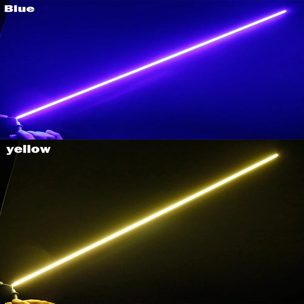 10pcs LED COB bar thin Strip 600MM x6MM 12V DIY 60cm Lights Outdoor Indoor with 3M Double-sided sticky lighting project tube