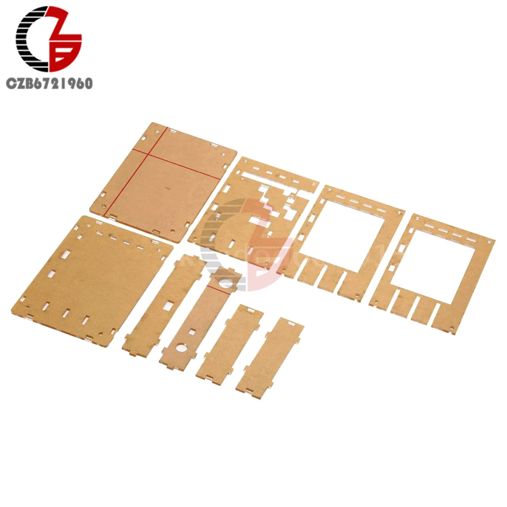 Gemonteerd DSO138 Digitale Oscilloscoop 2.4 "Tft Lcd Digitale Oscilloscoop Met Alligator Probe Test Clip Transparant Acryl Case