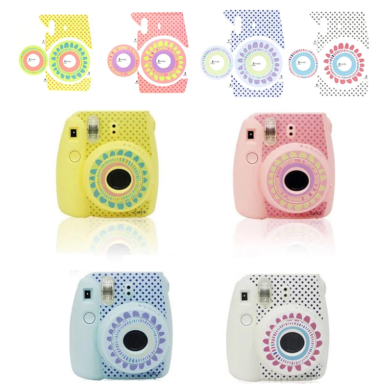 for Instax Mini 8/9 Sunflower Stickers Protection For Fujifilm Polaroid Camera